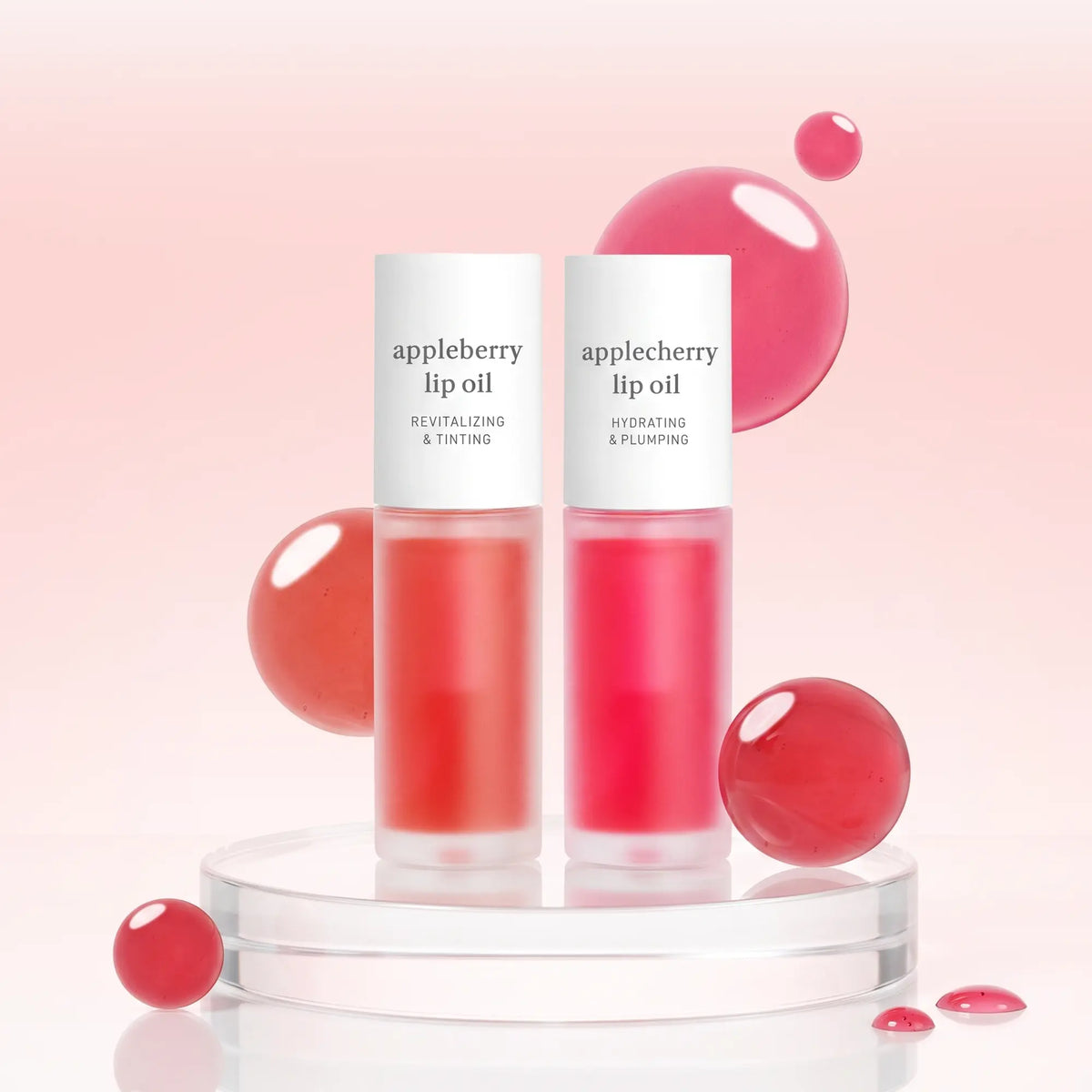 apple seed lip oil set / (appleberry & applecherry)
